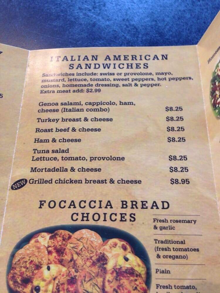 La Mia Focaccia - Fort Lauderdale, FL menu_pic