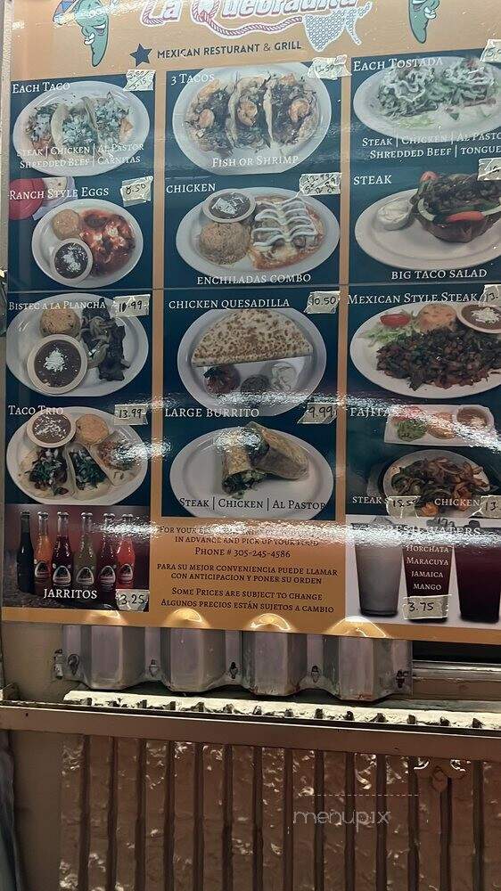 La Quebradita Taqueria - Homestead, FL menu_pic