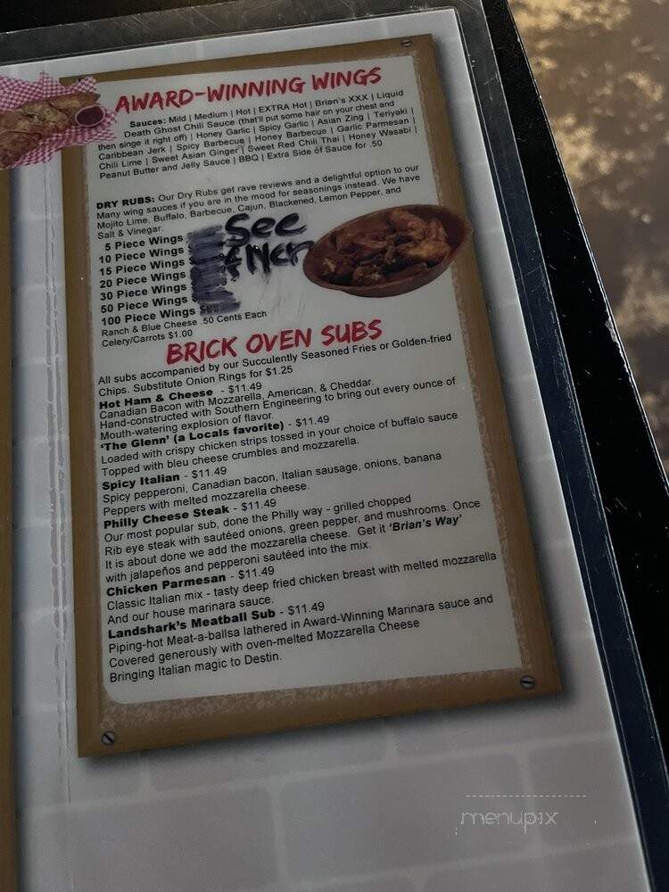 Landshark's Pizza - St Petersburg, FL menu_pic
