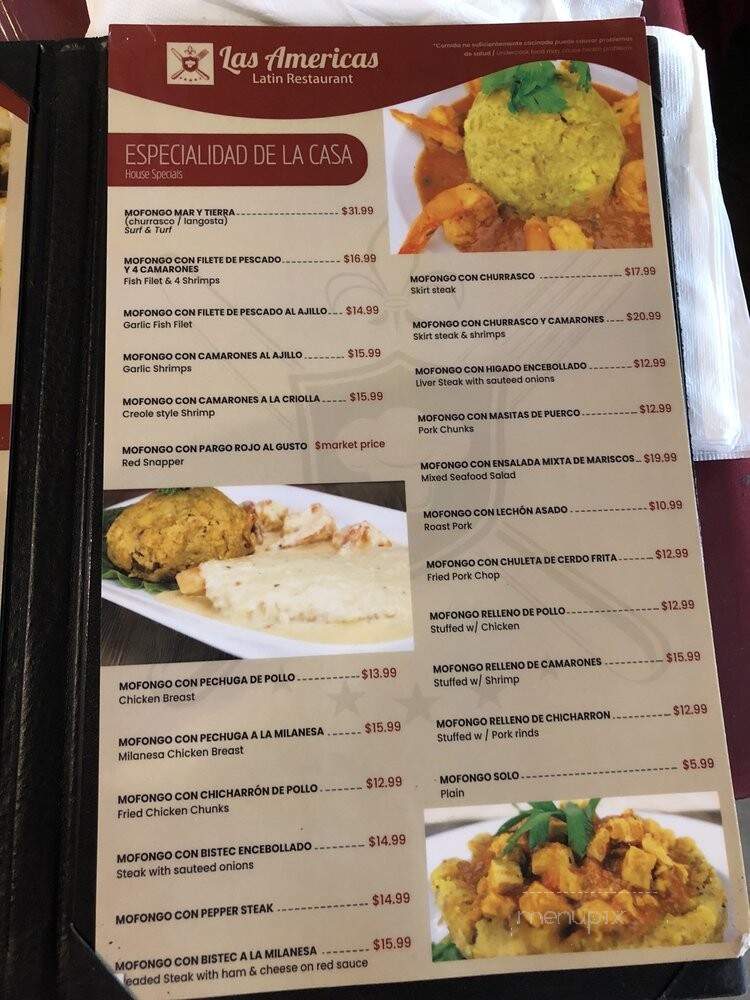 Las Americas Latin Cafe - West Palm Beach, FL menu_pic