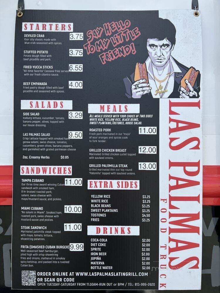 Las Palmas Cafe - Tampa, FL menu_pic