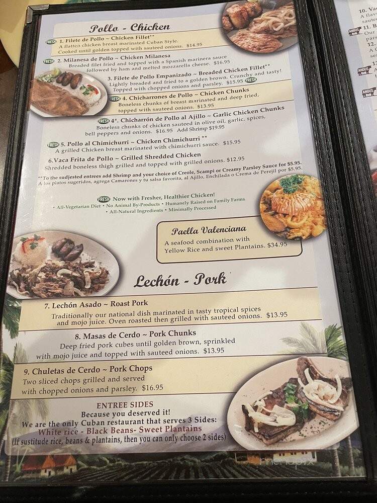 Las Vegas Cuban Cuisine - Plantation, FL menu_pic