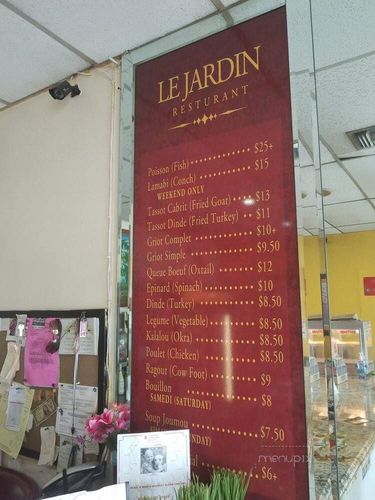 Le Jardin - Lauderhill, FL menu_pic