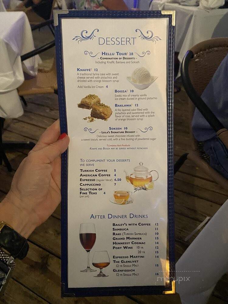 Leila Restaurant - West Palm Beach, FL menu_pic