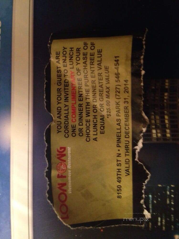 Loon Fong 2 - Pinellas Park, FL menu_pic
