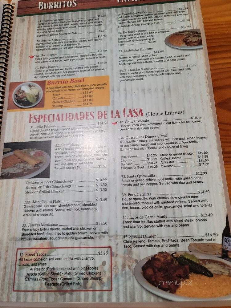 Los Rancheros - Panama City Beach, FL menu_pic