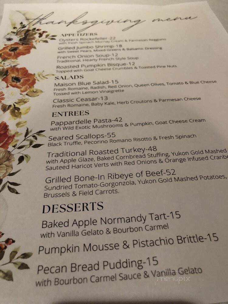 Maison Martinique - Vero Beach, FL menu_pic