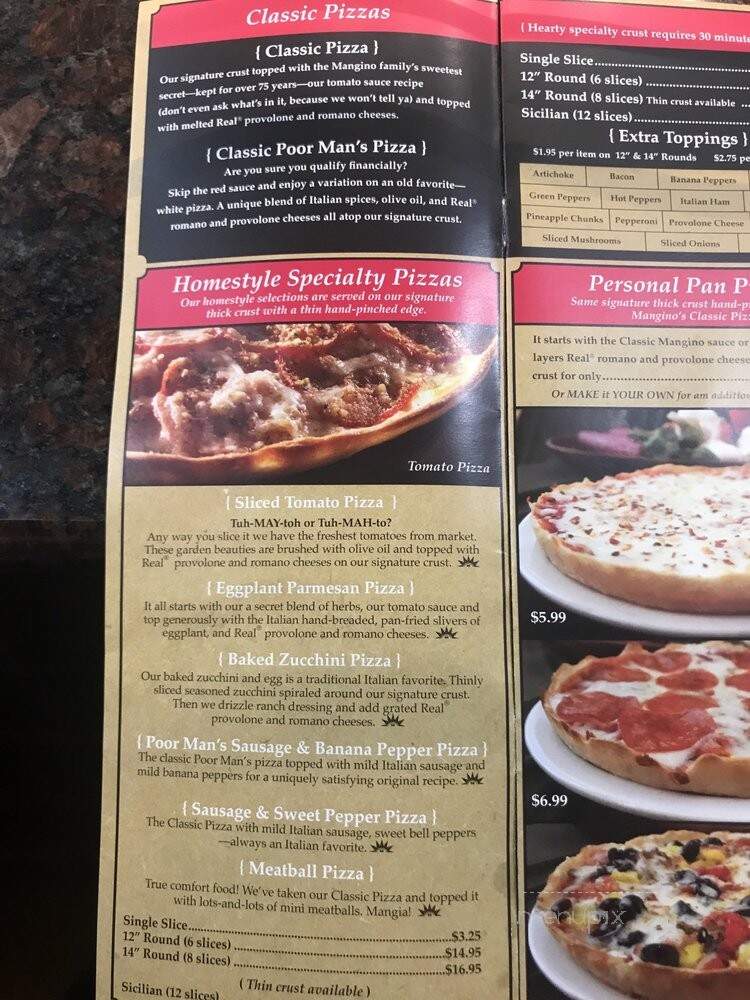 Mangino's Pizzeria - Naples, FL menu_pic
