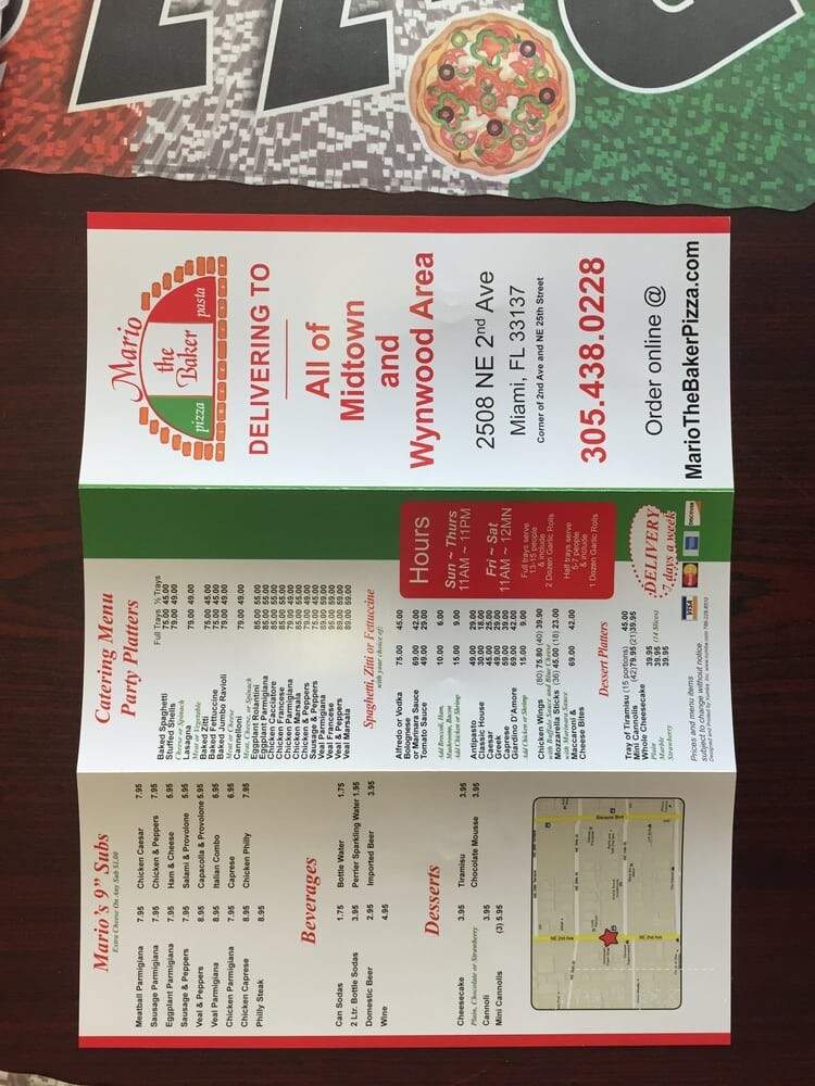 Mario The Baker - Miami, FL menu_pic