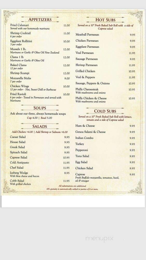 Massimio's Pizzeria Restaurant - Boynton Beach, FL menu_pic