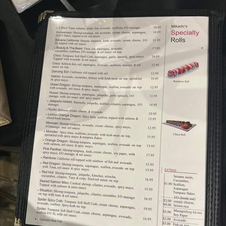Mikado Japanese Restaurant - Oakland Park, FL menu_pic