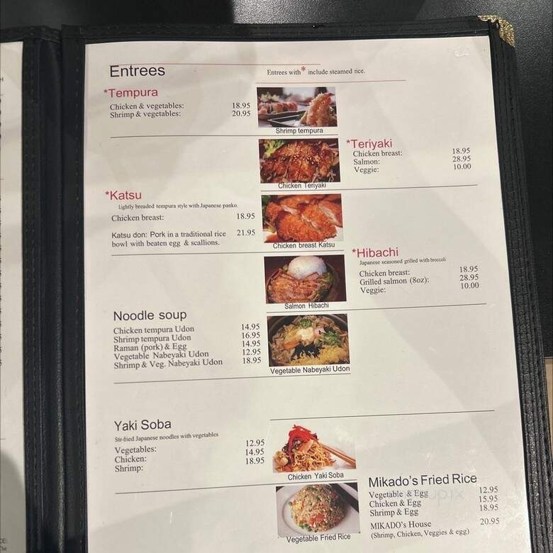 Mikado Japanese Restaurant - Oakland Park, FL menu_pic