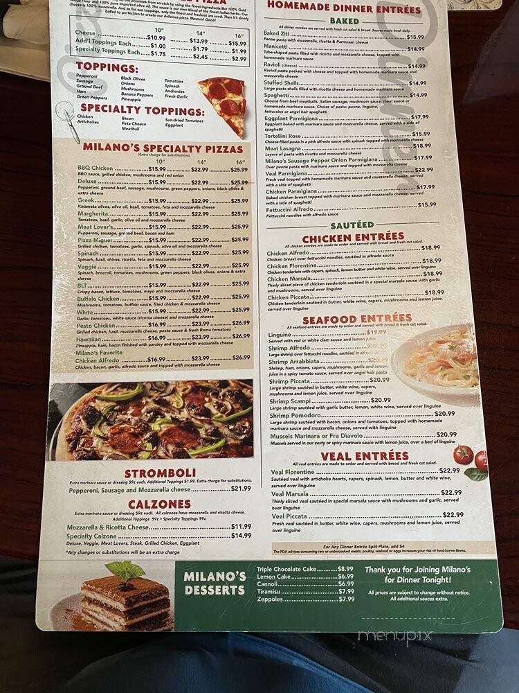 Milano's Italian Restaurant Pizza & Bar - Jacksonville Beach, FL