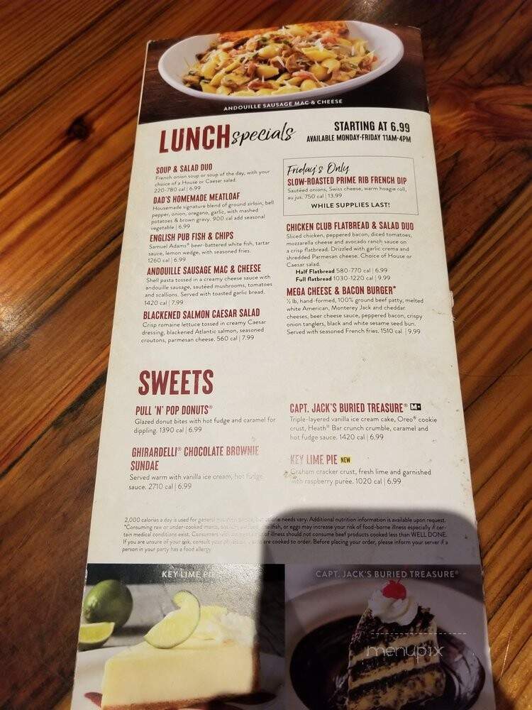 Millers Ale House - Sanford, FL menu_pic