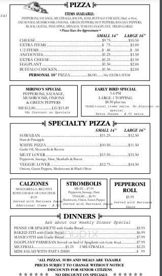 Mirino Bakery & Deli - Deland, FL menu_pic