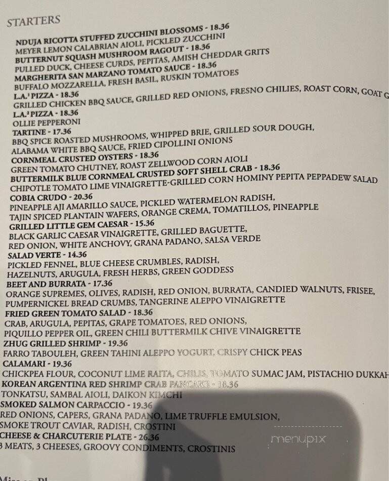Mise En Place - Tampa, FL menu_pic