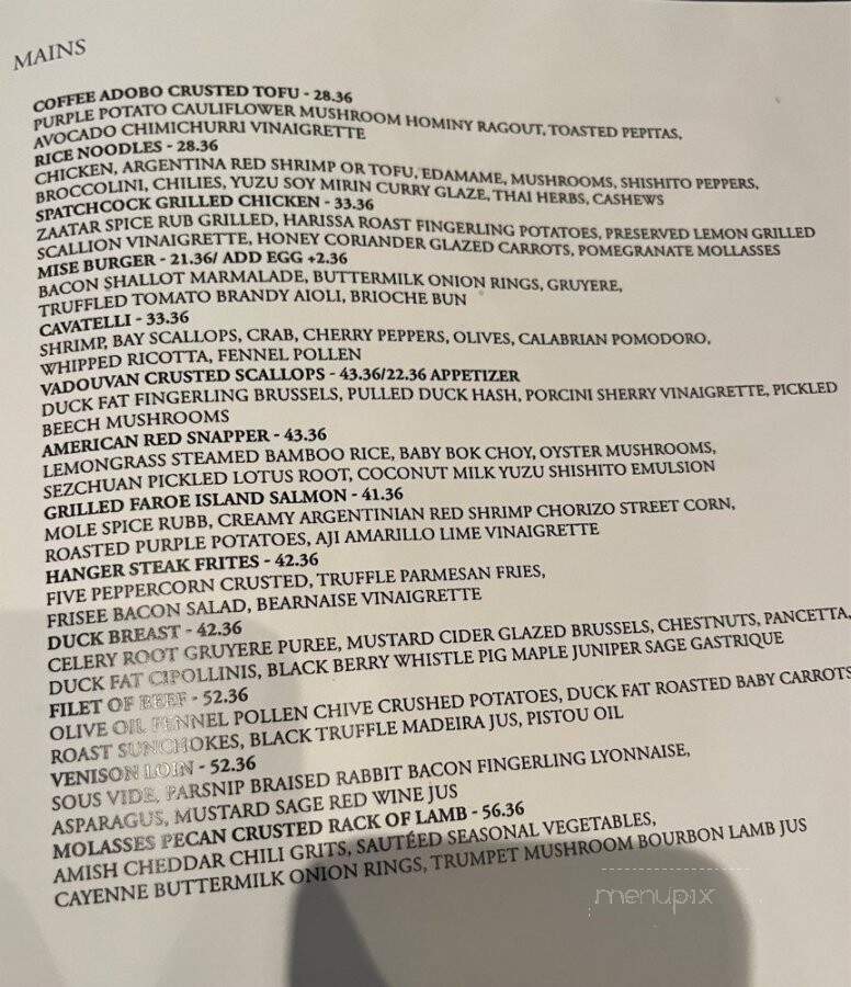Mise En Place - Tampa, FL menu_pic