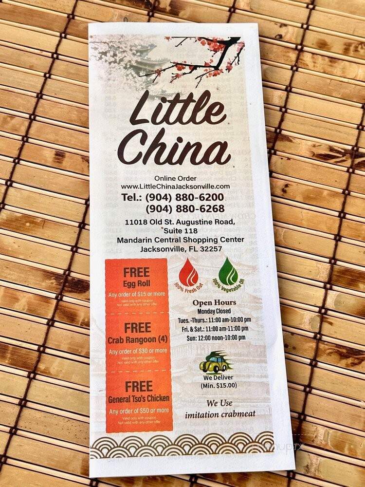 Little China - Jacksonville, FL menu_pic