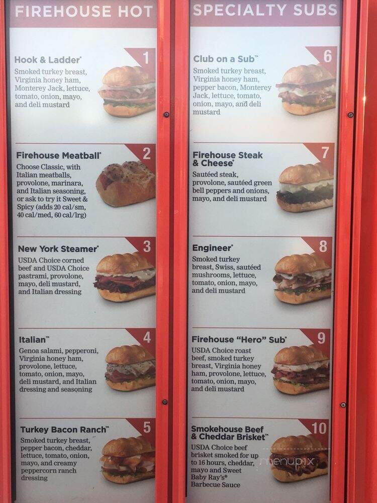 Firehouse Subs - Jacksonville, FL menu_pic