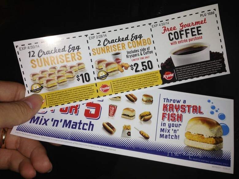 Krystal - Jacksonville, FL menu_pic