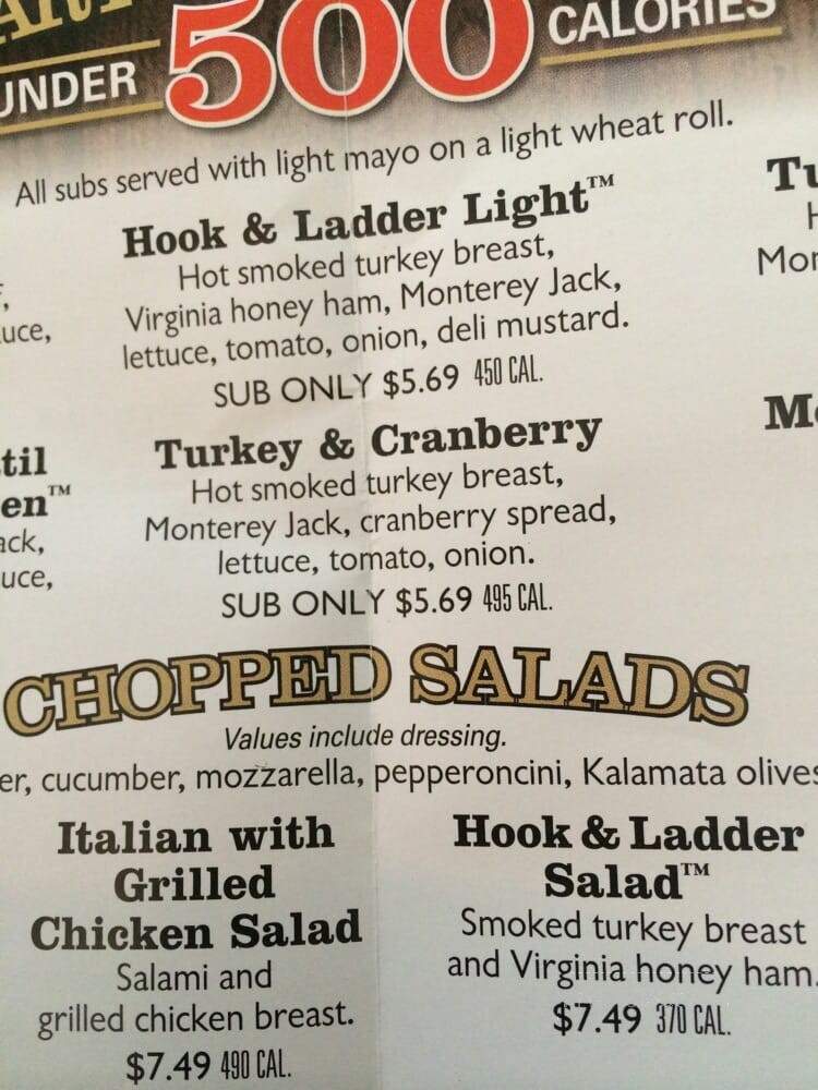 Firehouse Subs - Jacksonville, FL menu_pic
