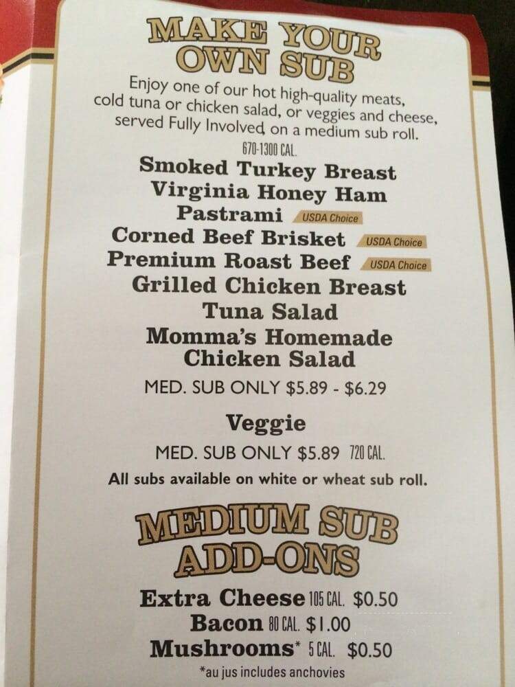 Firehouse Subs - Jacksonville, FL menu_pic