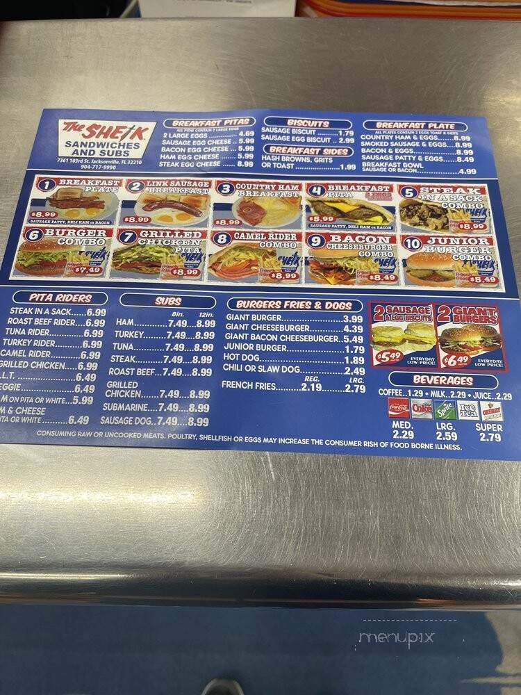 Sheik The Restaurant - Jacksonville, FL menu_pic