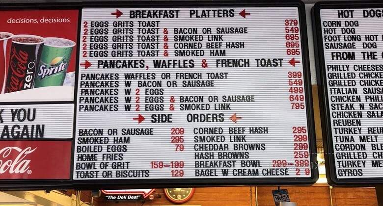 Andy's Sandwich Shoppe - Jacksonville, FL menu_pic