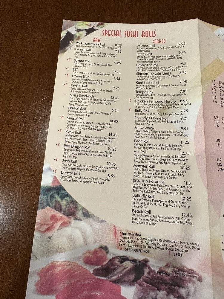 Crazy Sushi - Jacksonville, FL menu_pic