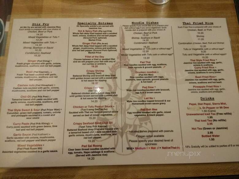 Taste Of Thai - Jacksonville, FL menu_pic