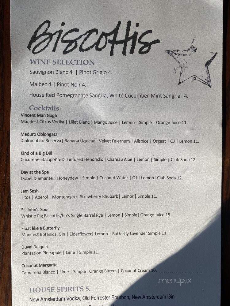Biscottis - Jacksonville, FL menu_pic