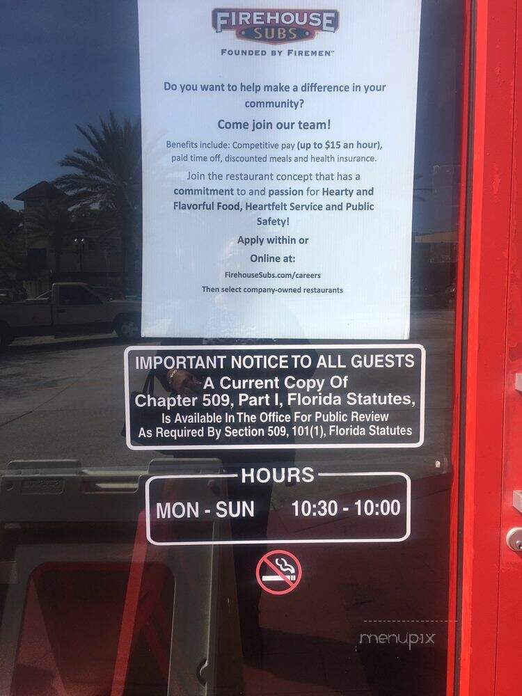 Firehouse Subs - Jacksonville, FL menu_pic
