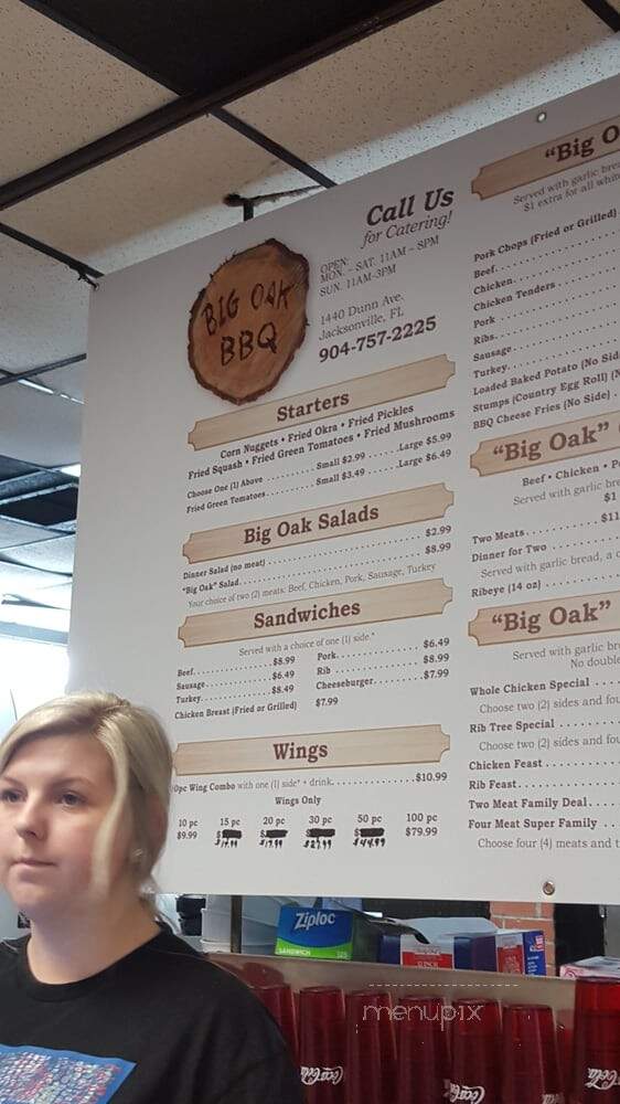 Big Oak - Jacksonville, FL menu_pic