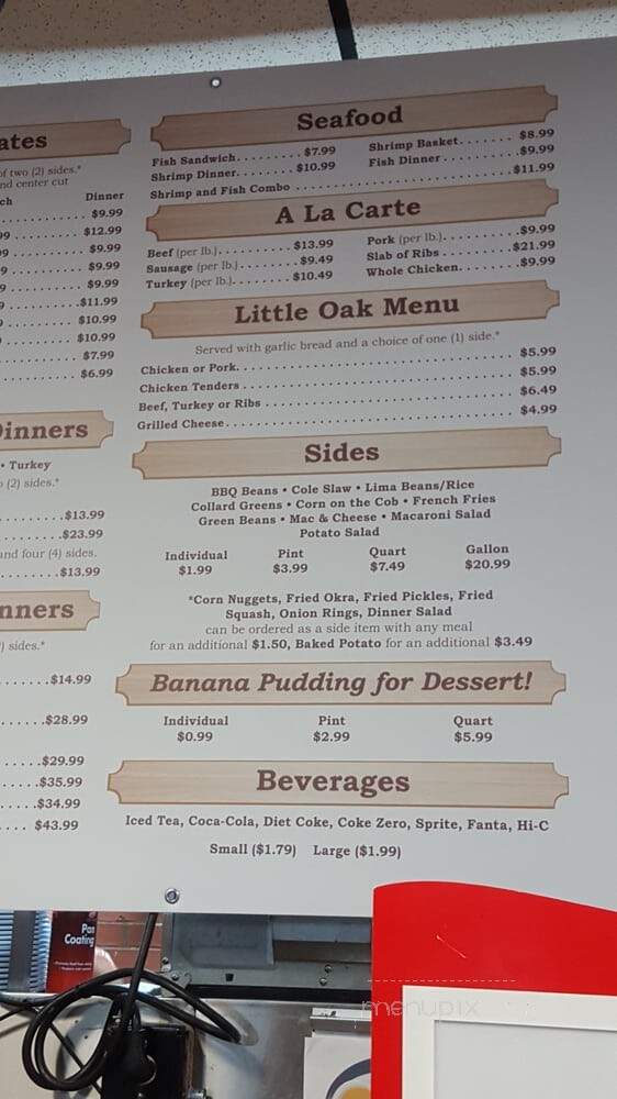 Big Oak - Jacksonville, FL menu_pic