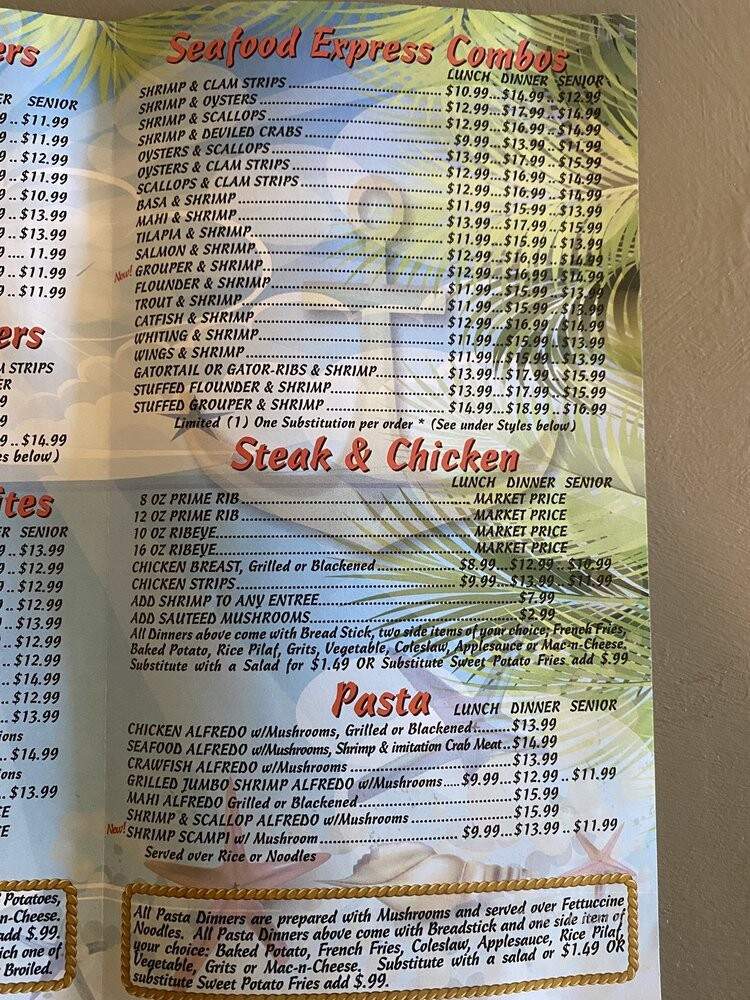 Seafood Express & More - Jacksonville, FL menu_pic