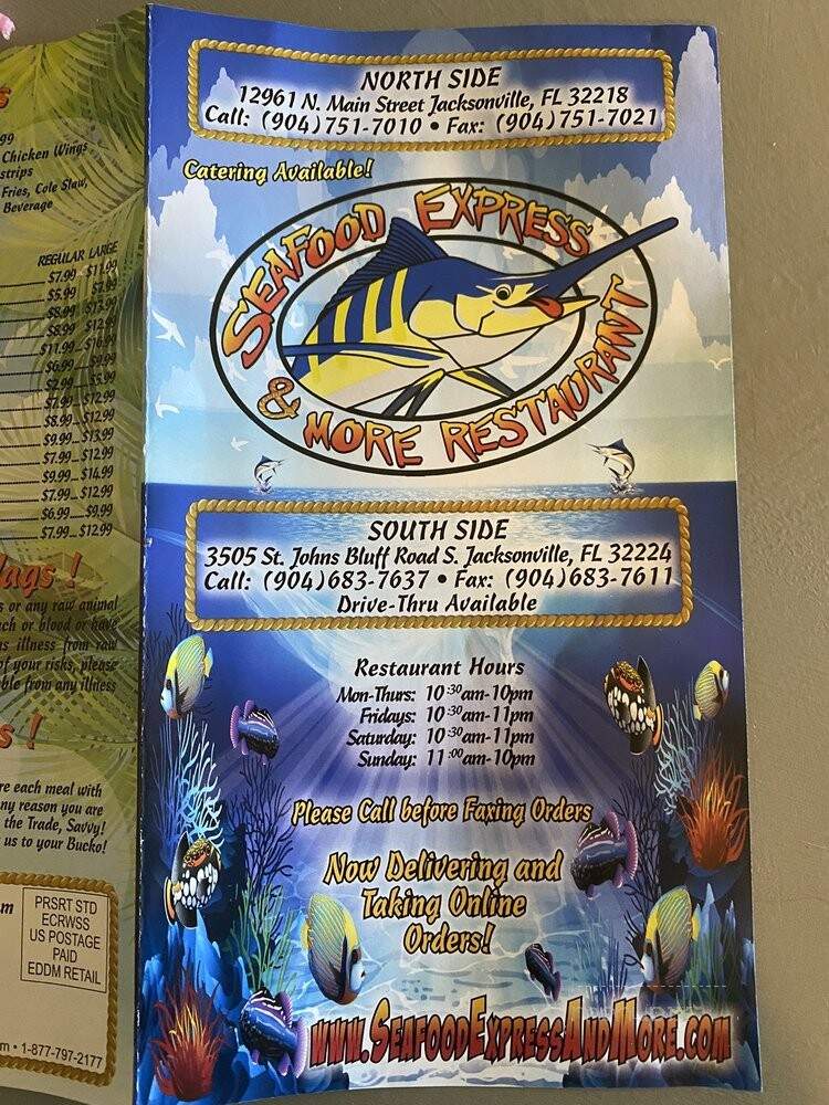 Seafood Express & More - Jacksonville, FL menu_pic