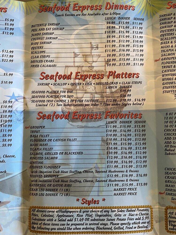 Seafood Express & More - Jacksonville, FL menu_pic