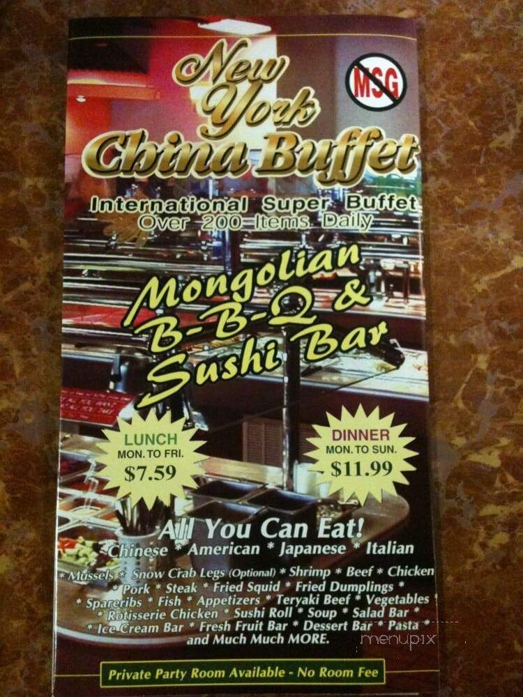 New York China Buffet - Orlando, FL menu_pic