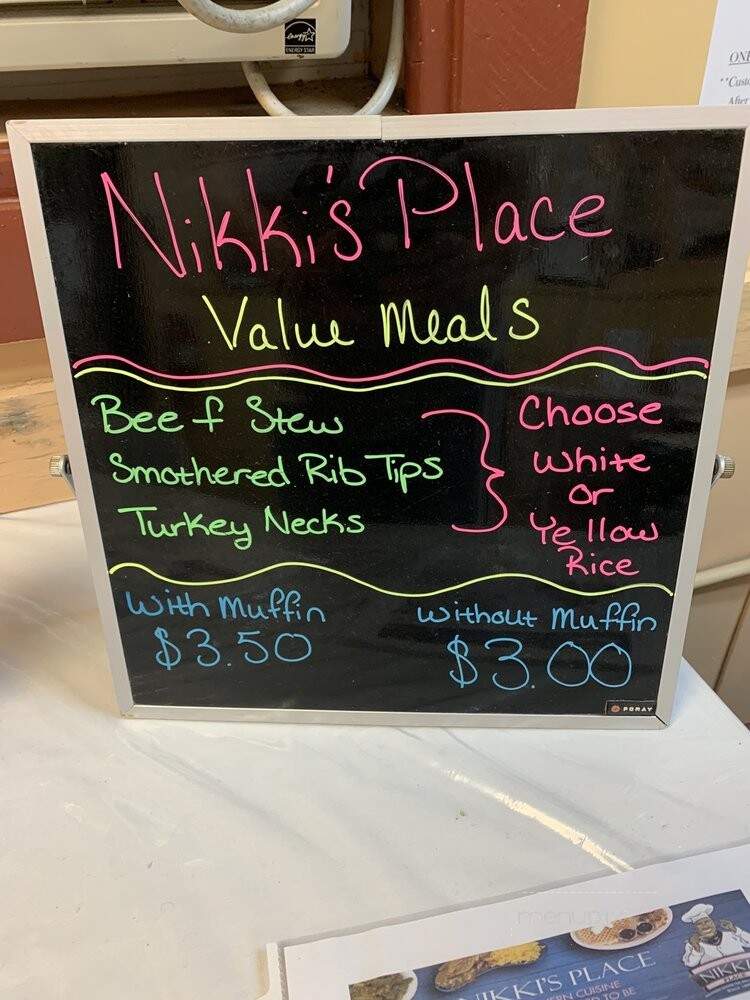 Nikki's Place Southern Cuisine - Orlando, FL menu_pic