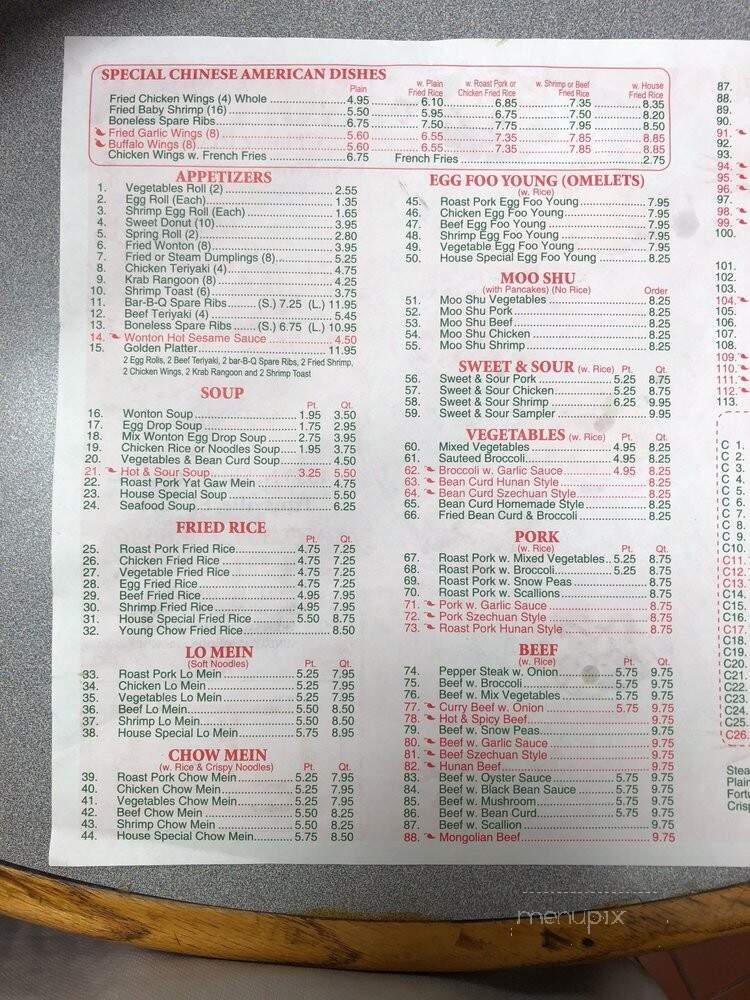 No 1 Wok - Titusville, FL menu_pic