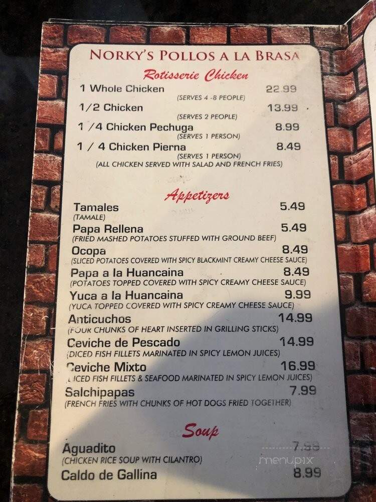 Norkys Co - Tampa, FL menu_pic