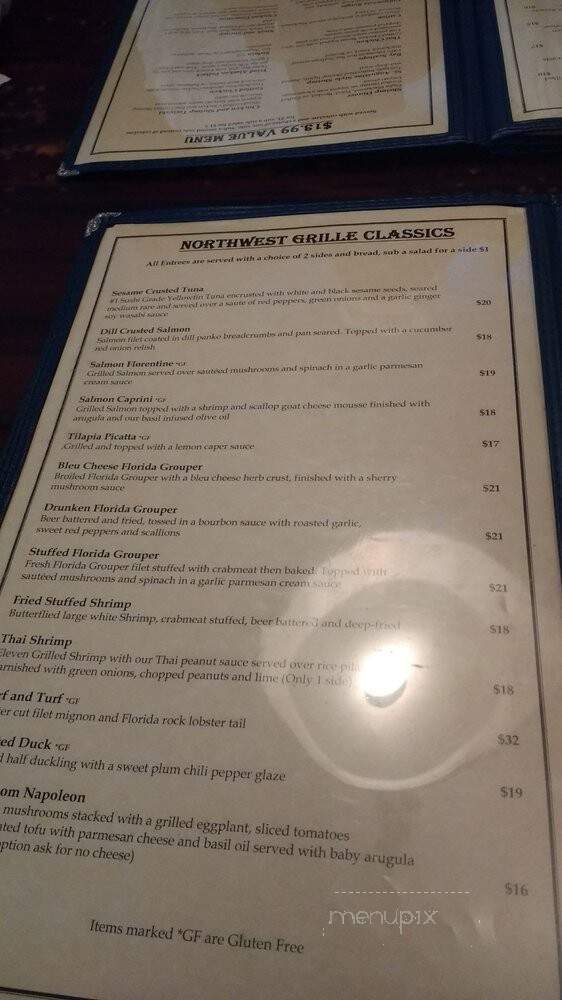 Northwest Grille - Gainesville, FL menu_pic