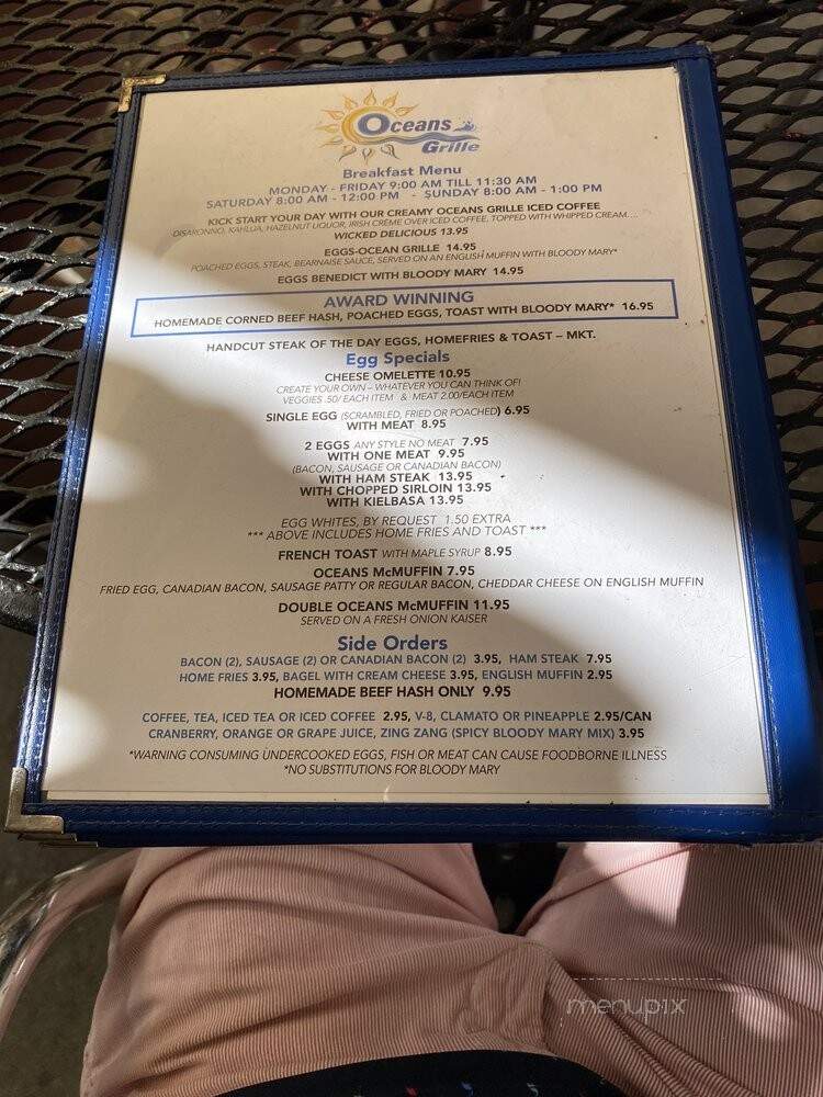 Ocean's Grille - Fort Lauderdale, FL menu_pic