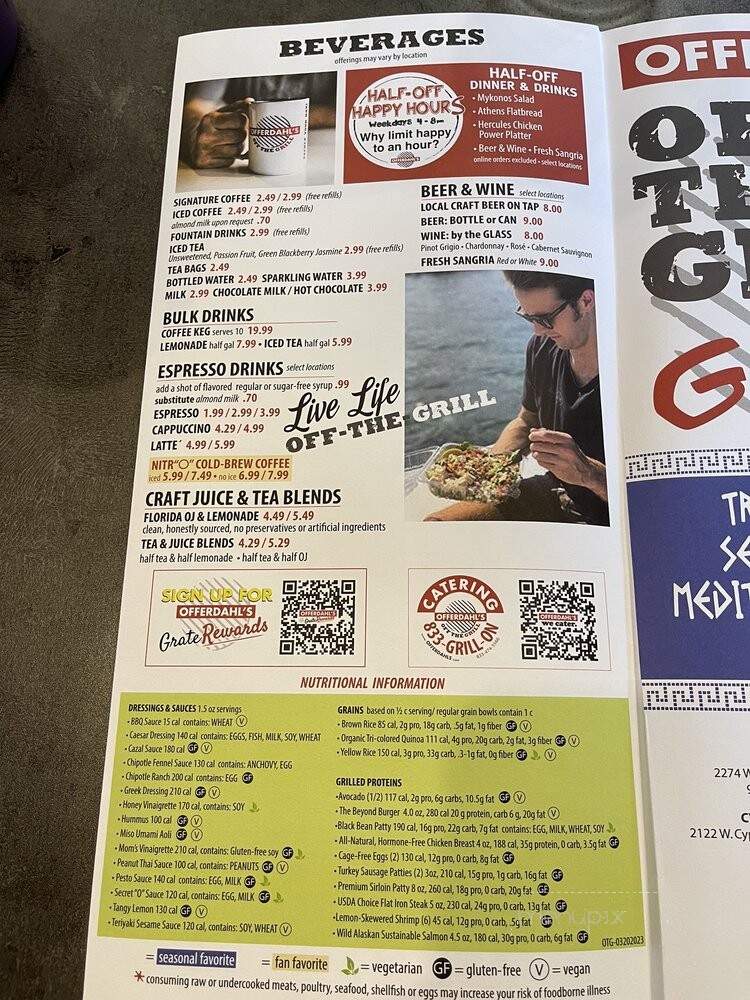 Offerdahl's Cafe Grill - Weston, FL menu_pic