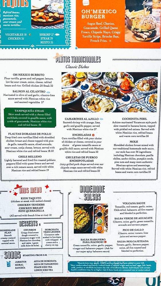 Oh Mexico - Miami Beach, FL menu_pic
