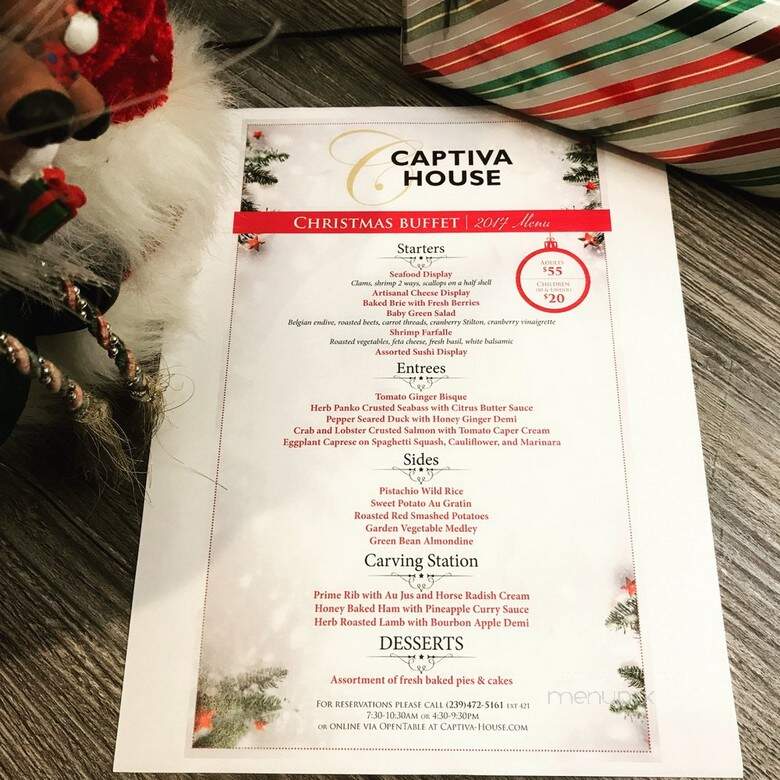 Old Captiva House - Captiva, FL menu_pic