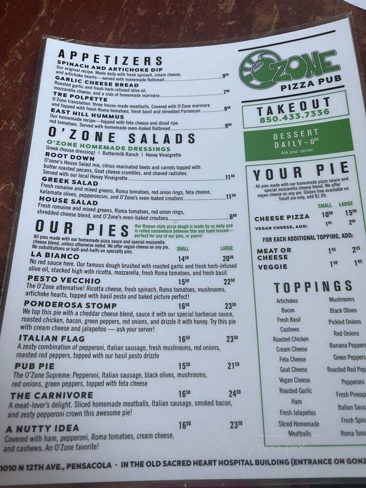 O'Zone Pizza Pub - Pensacola, FL