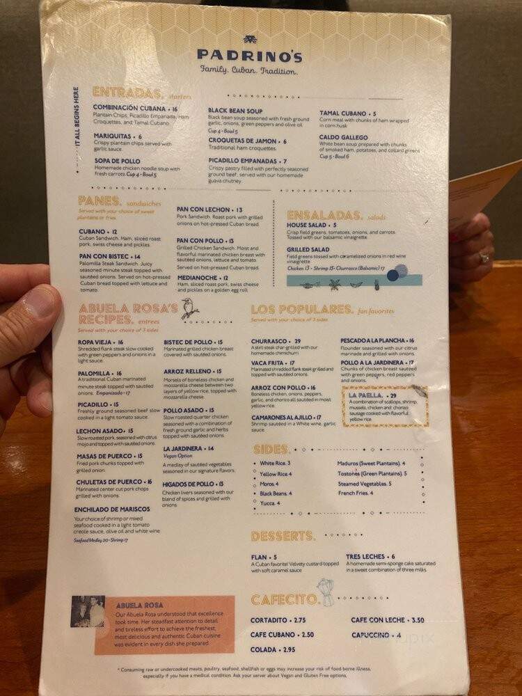 Padrino's Restaurant - Hallandale Beach, FL menu_pic