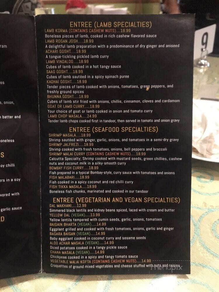 Palace Indian Restaurant - Davie, FL menu_pic