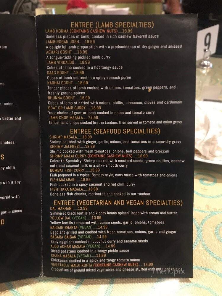 Palace Indian Restaurant - Davie, FL menu_pic